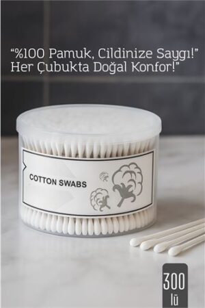 %100 Pamuk Kulak Çubuğu – 300’lü Paket. Mutfak Ürünleri ve Mutfak Ekipmanları.