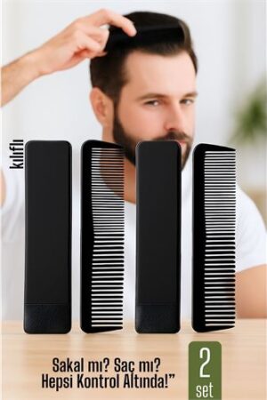 2 li Kılıflı Cep Tarağı – 14 x 3 cm | Kompakt