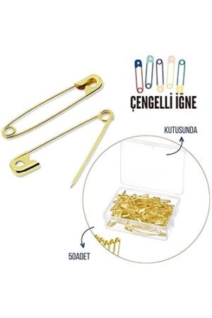 50 Adet Kutulu Çengelli Iğne. Kişisel Ürünler ve Dikiş Ürünleri.