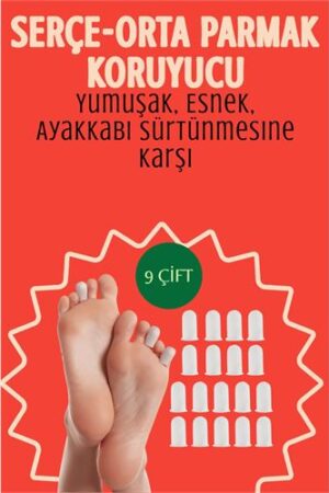 9 Çift Silikon Parmak Koruyucu – Serçe ve Orta Parmak Uyumlu | Yumuşak