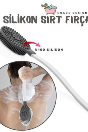 Banyo Sırt Fırçası Silikon Nuage Design GRİ. Oto-Hırdavat ve Oto ve Hırdavat Ürünleri.