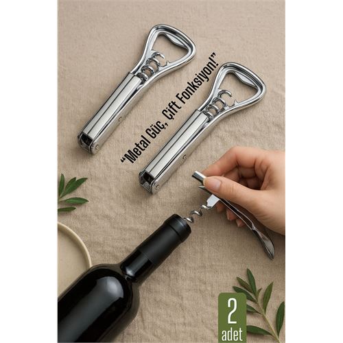 Barmen Tipi Şişe Açacağı ve Tirbuşon – 2’si 1 Arada | Ergonomik Barmen Tipi Şişe Açacağı ve Tirbuşon – 2’si 1 Arada | Ergonomik