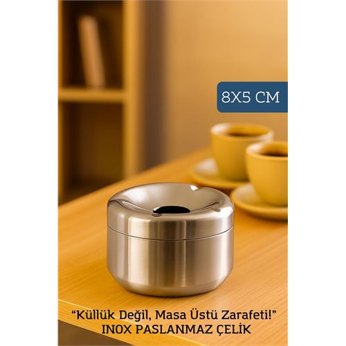 Inox Paslanmaz Çelik Küllük – 8 x 5 cm | Modern Inox Paslanmaz Çelik Küllük – 8 x 5 cm | Modern