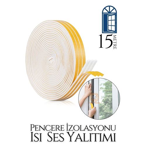 Pencere Ses Isı Yalıtım Sünger Bant 15 METRE. Ev Ürünleri ve İzolasyon Yalıtım Ürünleri. Pencere Ses Isı Yalıtım Sünger Bant 15 METRE. Ev Ürünleri ve İzolasyon Yalıtım Ürünleri.