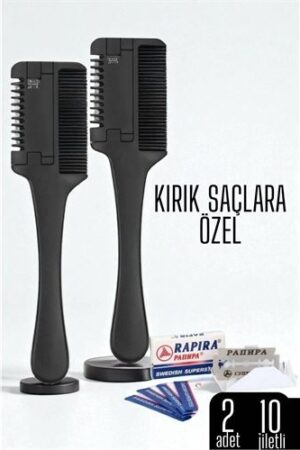 Saç İnceltme ve Şekillendirme Tarağı Çift Fonksiyonlu Saç Kırığı İçin Saç İncelten Jiletli Tarak. Kişisel Ürünler ve Erkek Ve Bayan Tarakları.