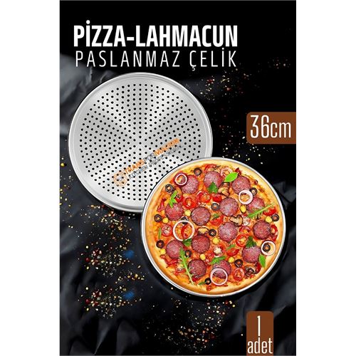 Paslanmaz Çelik Pizza-Lahmacun Tepsisi – Delikli Tasarım ile Mükemmel Pişirme 36 cm. Mutfak Ürünleri ve Pizza Pide Tepsileri. Paslanmaz Çelik Pizza-Lahmacun Tepsisi – Delikli Tasarım ile Mükemmel Pişirme 36 cm. Mutfak Ürünleri ve Pizza Pide Tepsileri.