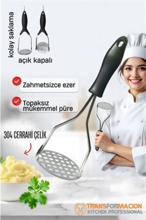 Patates Ezici 304 Paslanmaz Çelik Havuç Muz Avokado Ezici. Oto-Hırdavat ve Testereler.