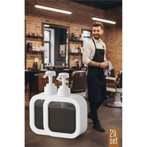 2 li Berber Sabunluğu – Modern Pompalı Dispenser | Sıvı Sabun 2 li Berber Sabunluğu – Modern Pompalı Dispenser | Sıvı Sabun