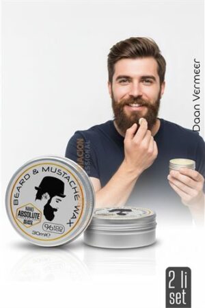 2 li Nano Bıyık Sabitleyici Wax - %100 Doğal