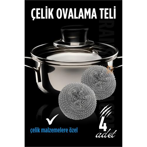 Çelik Bulaşık Ovalama Teli 4 Adet. Mutfak Ürünleri ve Bulaşık Yardımcıları. Çelik Bulaşık Ovalama Teli 4 Adet. Mutfak Ürünleri ve Bulaşık Yardımcıları.