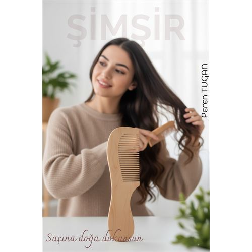 Doğal Şimşir Ahşap Tarak – 16 cm Doğal Şimşir Ahşap Tarak – 16 cm