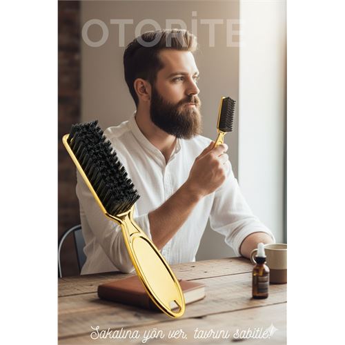 GOLD Sakal Bıyık Tarama Fırçası - Sakal FırçaSI – Şekillendirici GOLD Sakal Bıyık Tarama Fırçası - Sakal FırçaSI – Şekillendirici