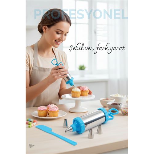 Krema Sıkma Pompası Paslanmaz Çelik – 3 Uçlu Krema Sıkma Pompası Paslanmaz Çelik – 3 Uçlu