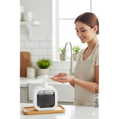 Pompalı Dispenser Sabunluk – Şeffaf Gövde Pompalı Dispenser Sabunluk – Şeffaf Gövde