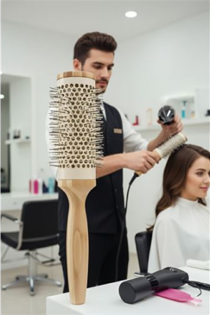 Profesyonel Kuaför 62 mm Ceramic Ionic Nano Fön Fırçası – 27 cm Uzunluk