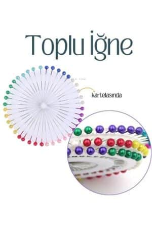 Renkli Başlı Toplu İğne 40 Adet . Kişisel Ürünler ve Kişisel Ürünler.