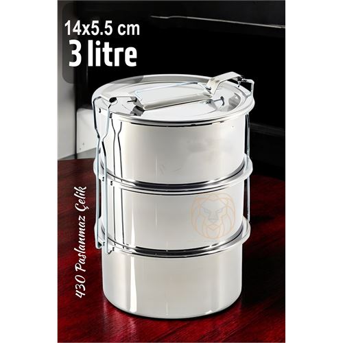 Sefer Tası Yemek Kabı Paslanmaz Çelik 3 Katlı 14 cm 3 LİTRE. Mutfak Ürünleri ve Saklama Kapları. Sefer Tası Yemek Kabı Paslanmaz Çelik 3 Katlı 14 cm 3 LİTRE. Mutfak Ürünleri ve Saklama Kapları.