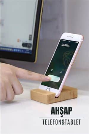 Yan-Dik Cep Telefonu Standı Ahşap Luca Salvatore Design. Kişisel Ürünler ve Hobi Ürünleri.