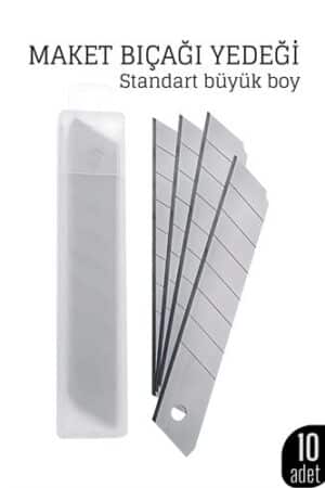 10'lu Kobalt Çelik Maket Bıçağı Yedek Uç Seti – Dayanıklı ve Keskin 18 mm. Oto-Hırdavat ve Oto ve Hırdavat Ürünleri.
