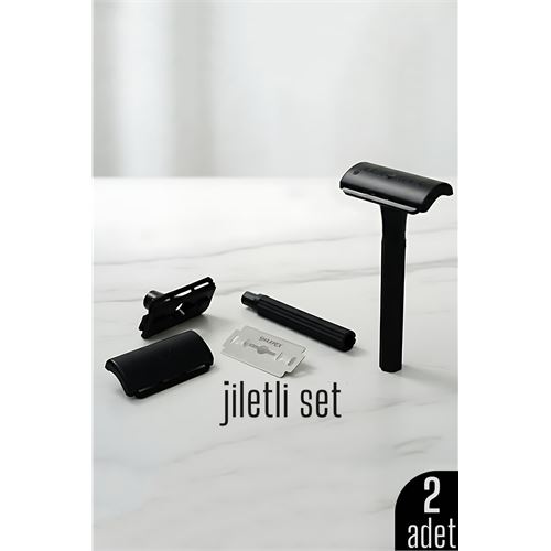 2'li Şık Siyah Plastik Tıraş Aleti – Manuel Tıraş Bıçağı 2'li Şık Siyah Plastik Tıraş Aleti – Manuel Tıraş Bıçağı