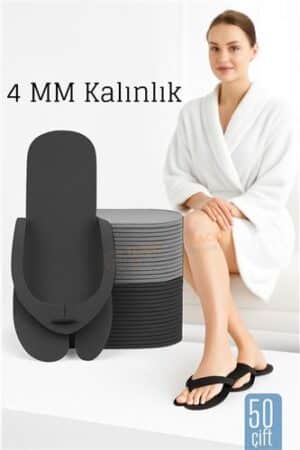 4 MM Kalın Tek Kullanımlık Spa Otel  Pedikür Terliği  50 Çift. Kişisel Ürünler ve Kişisel Ürünler.
