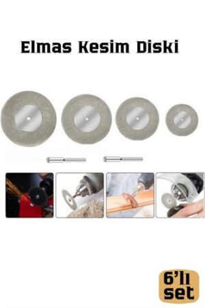 4'lü Set Elmas Kesim Diski Gravür Ucu Taş Cam Seramik Mermer Metal Kesme ve Aşındırma Diski. Oto-Hırdavat ve Oto ve Hırdavat Ürünleri.