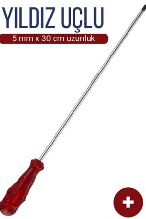 5 mm Uç 30 Cm Uzunluk Yıldız Uç Tornavida. Oto-Hırdavat ve Testereler.