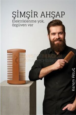 Ahşap Sakal ve Bıyık Tarağı – Antistatik Şimşir Tarak. Kuaför Berber ve Kuaför Malzemeleri.