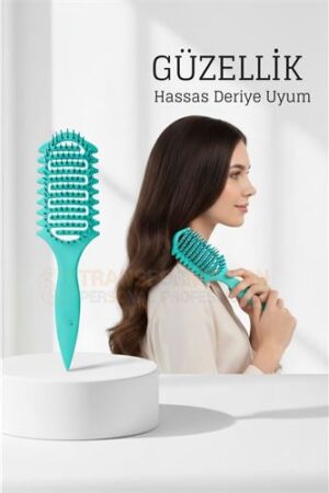 Doğal Antistatik Hava Yastıklı Saç Fırçası - Dolaşık Saç Açıcı Tarak. Kuaför Berber ve Kuaför Malzemeleri.