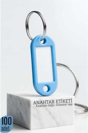 Etiketli 100'lü Anahtarlık Halkası – İsim Yazılabilir