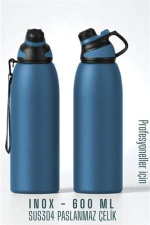 Inox Çelik Termos - 600 ml  SUS304 Çelik Termos Profesyonel MAVİ. Kişisel Ürünler ve Kişisel Ürünler.