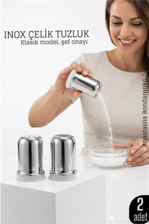 Inox Mini Tuzluk - 2 li SET Paslanmaz Çelik – 6x3