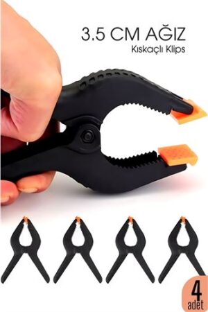 Kıskaç Klips Yaylı Işken ce Plastik Kelepçe Güçlü Mafsallı Çene 3 inç 3.5 cm ağız. Oto-Hırdavat ve Oto ve Hırdavat Ürünleri.