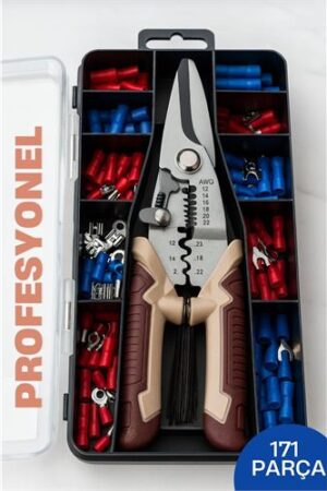 Profesyonel Tel Soyma ve Sıkma Pensesi Seti – 8'' Otomatik