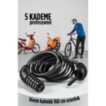 Şifreli Bisiklet Kilidi 16 mm Kalınlık 200 cm Scooter Motosiklet Kilidi - Çelik Kablo . Oto-Hırdavat ve Oto ve Hırdavat Ürünleri.