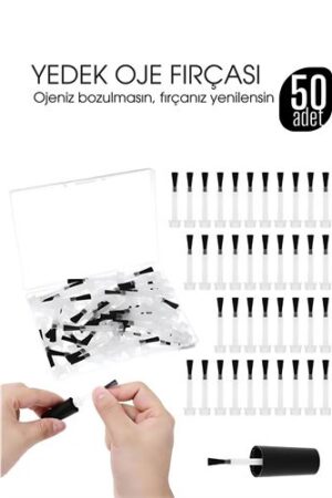 Yedek Oje Fırçası 50'li Aplikatörlü Set  - Tırnak Cila Fırçası. Kuaför Berber ve Kuaför Malzemeleri.