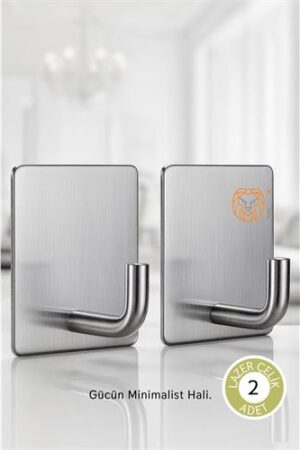 2'li Banyo ve Mutfak Askı Seti - SUS304 Lazer Kesim Çelik Ultra Güçlü Yapışkanlı Askı. Ev Ürünleri ve Ev Ürünleri.