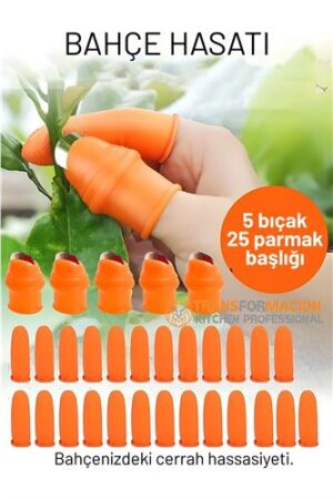 30 Parça Premium Pratik Bahçe Hasat Seti: Paslanmaz Çelik Başparmak Kesici Parmak Koruyucu. Mutfak Ürünleri ve Mutfak Ekipmanları.