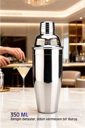 350 ml Inox Shaker - Kokteyl Karıştırma Kabı  Süzgeçli Bar Shaker Paslanmaz Çelik . Mutfak Ürünleri ve Mutfak Ekipmanları.