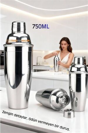 750 ml Inox Shaker - Kokteyl Karıştırma Kabı  Süzgeçli Bar Shaker Paslanmaz Çelik. Mutfak Ürünleri ve Mutfak Ekipmanları.