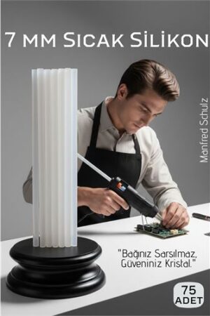 75'li Set: 7mm İnce Ultra-Şeffaf Profesyonel Sıcak Silikon – Kristal Berraklığında Güçlü Yapışkan. Oto-Hırdavat ve Oto ve Hırdavat Ürünleri.