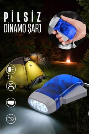 Kendinden Dinamo Şarjlı Pilsiz Acil Durum El Feneri Manuel Şarjlı El Feneri . Kişisel Ürünler ve Kişisel Ürünler.