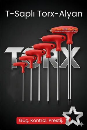 Tor-X Profesyonel T-Kollu Torx Alyan Anahtar Seti (6 Parça) - Güç ve Hassasiyet Bir Arada . Oto-Hırdavat ve Oto ve Hırdavat Ürünleri.