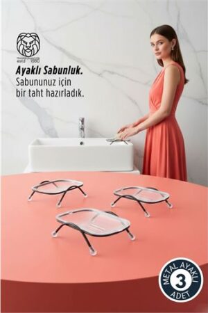 3 lü Ayaklı Sabunluk – Su Giderli