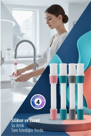 4 LÜ Silikon Esnek Musluk Uzatıcı – 14.5 cm Lavabo ve Mutfak Batarya Başlığı. Ev Ürünleri ve Ev Ürünleri.