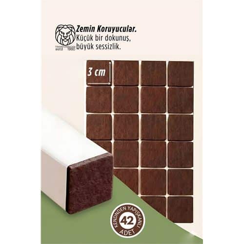 42 Adet Kendinden Yapışkanlı 3x3 cm Premium Zemin Koruyucu Keçe Seti. Mutfak Ürünleri ve Mutfak Ekipmanları. 42 Adet Kendinden Yapışkanlı 3x3 cm Premium Zemin Koruyucu Keçe Seti. Mutfak Ürünleri ve Mutfak Ekipmanları.