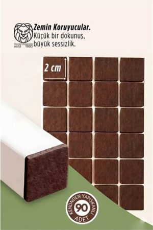 90 Adet Kendinden Yapışkanlı 2x2 cm Premium Zemin Koruyucu Keçe Seti. Mutfak Ürünleri ve Mutfak Ekipmanları.