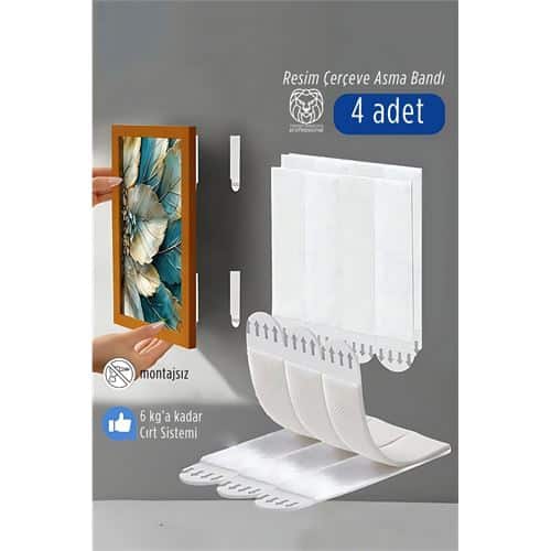 Güçlü Resim Çerçeve Asma Bandı 4'lü Set - 6Kg Taşıma Kapasiteli Duvar Delmeyen Cırt Sistemi. Ev Ürünleri ve Ev Ürünleri. Güçlü Resim Çerçeve Asma Bandı 4'lü Set - 6Kg Taşıma Kapasiteli Duvar Delmeyen Cırt Sistemi. Ev Ürünleri ve Ev Ürünleri.