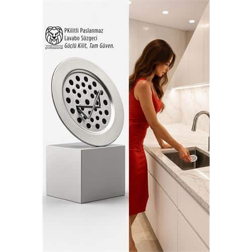 Kilitli Paslanmaz Lavabo Süzgeci - Akıllı Tahliye ve Tam Süzme Teknolojisi (5.5 cm). Mutfak Ürünleri ve Mutfak Ekipmanları. Kilitli Paslanmaz Lavabo Süzgeci - Akıllı Tahliye ve Tam Süzme Teknolojisi (5.5 cm). Mutfak Ürünleri ve Mutfak Ekipmanları.