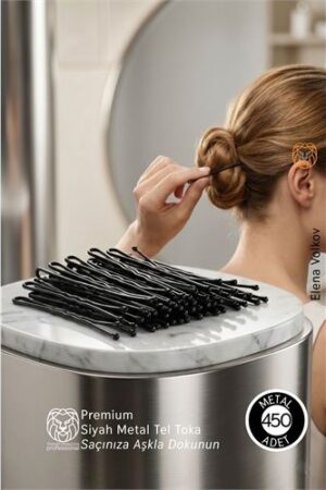 Premium Siyah Metal Tel Toka – 450 Adet Profesyonel Set. Kişisel Ürünler ve Kişisel Ürünler.